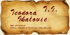 Teodora Ikalović vizit kartica